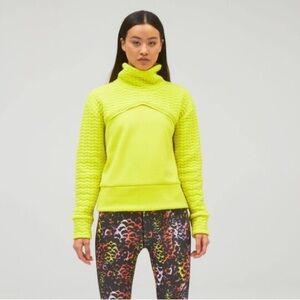 New Balance Heatloft Funnel Neck Neon Yellow Pullover Sweater